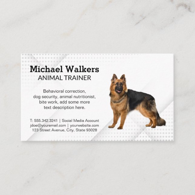 German Shepherd Dog | Trainer Business Card (Front)