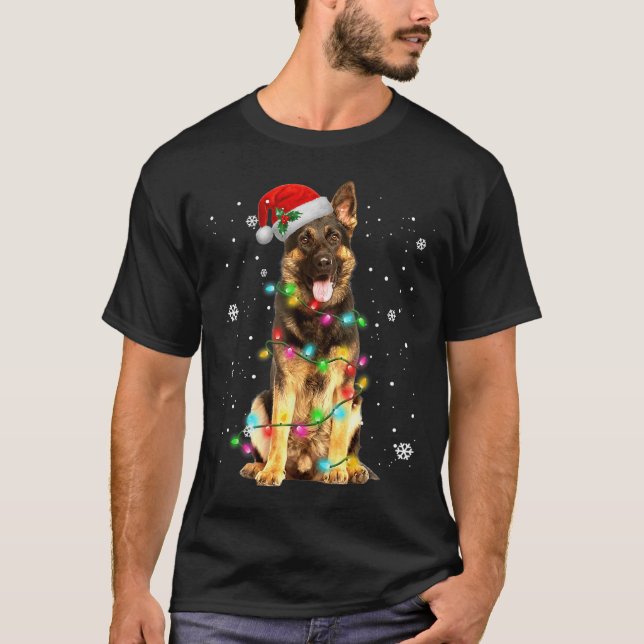 German Shepherd Dog Tree Christmas Sweater Xmas Do (Front)
