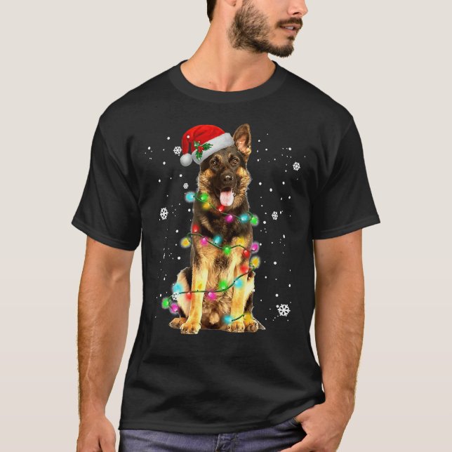 German Shepherd Dog Tree Christmas Sweater Xmas Do (Front)