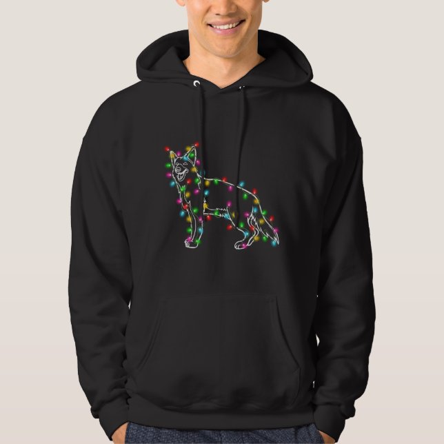 German Shepherd Dog Tree Christmas Sweater Xmas Do (Front)