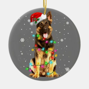 German Shepherd Dog Tree Christmas Sweater Xmas Do Ceramic Tree Decoration