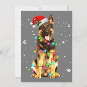 German Shepherd Dog Tree Christmas Sweater Xmas Do Invitation
