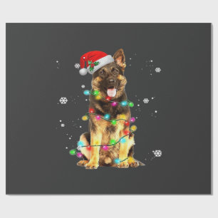 German Shepherd Dog Tree Christmas Sweater Xmas Do Wrapping Paper