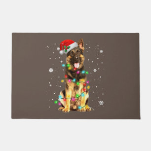German Shepherd Dog Tree Christmas Sweater Xmas Doormat