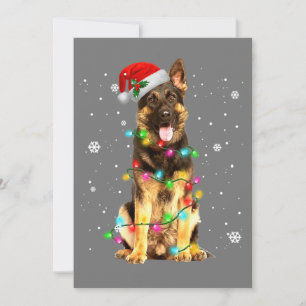 German Shepherd Dog Tree Christmas Sweater Xmas In Invitation