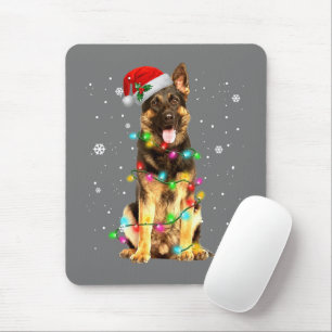 German Shepherd Dog Tree Christmas Sweater Xmas Mouse Mat