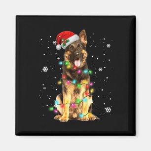 German Shepherd Dog Tree Christmas  Xmas Dogs Gift Magnet