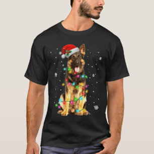 German Shepherd Dog Tree Christmas Xmas Dogs Gift T-Shirt