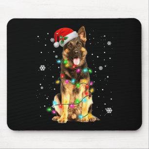 German Shepherd Dog Tree Christmas Xmas Dogs Gifts Mouse Mat