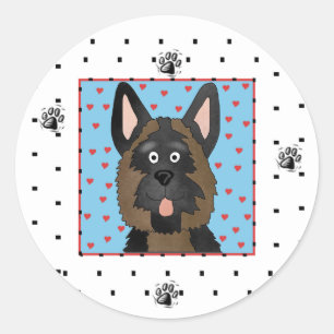 German Shepherd Dog Tshirts and Gifts Classic Round Sticker