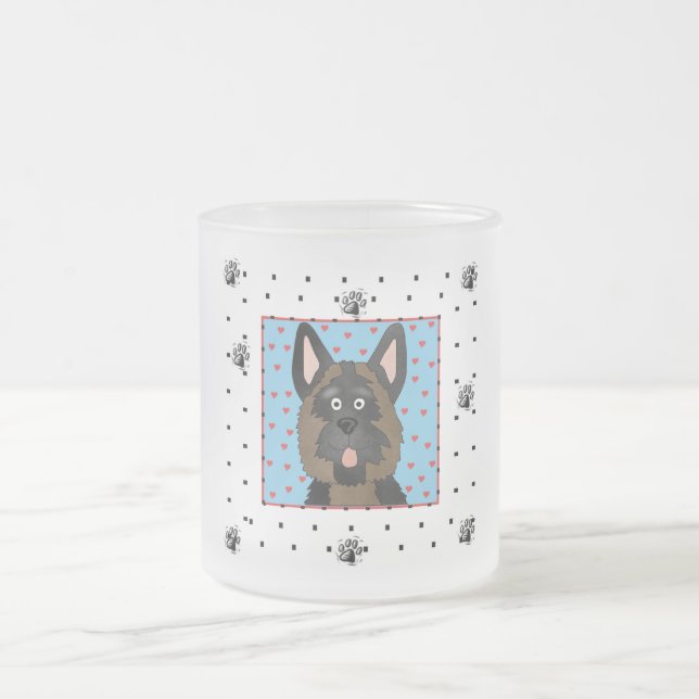 German Shepherd Dog Tshirts and Gifts Frosted Glass Coffee Mug (Center)