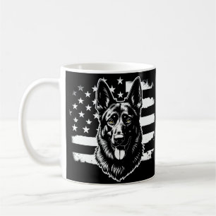 German Shepherd Dog USA American Flag 4th Of July Coffee Mug