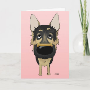 German Shepherd Dog Valentine Holiday Card