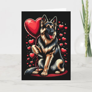 German Shepherd Dog Valentine's Day Dog Owner Vale Card