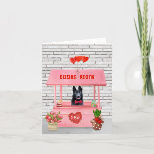 German Shepherd Dog Valentine's Day Kissing Booth Card
