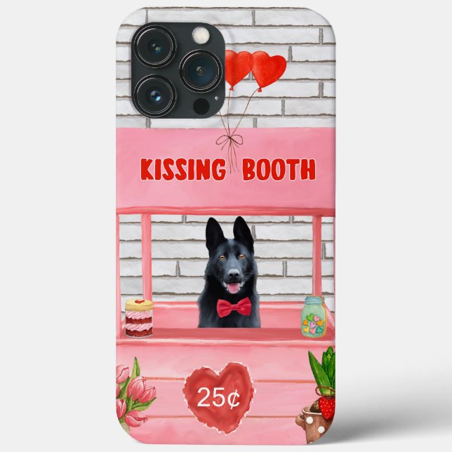 German Shepherd Dog Valentine's Day Kissing Booth Case-Mate iPhone Case (Back)