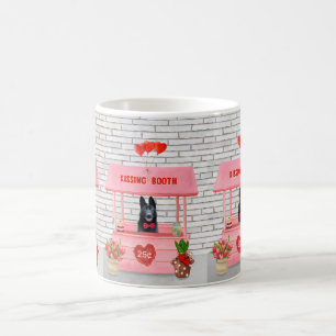 German Shepherd Dog Valentine's Day Kissing Booth  Coffee Mug