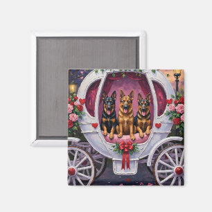 German Shepherd Dog Valentine's Day Magnet