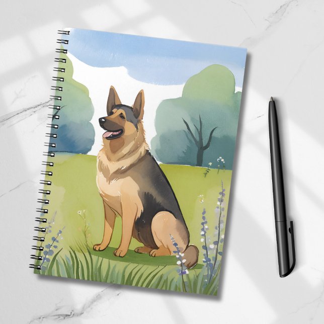 German Shepherd | Dog Watercolor Painting Notebook (Creator Uploaded)