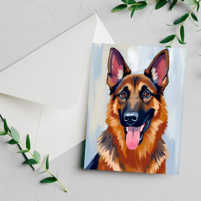 German Shepherd | Dog Watercolor Pet Card (Creator Uploaded)