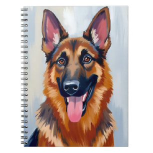 German Shepherd Dog Watercolor Pet Notebook