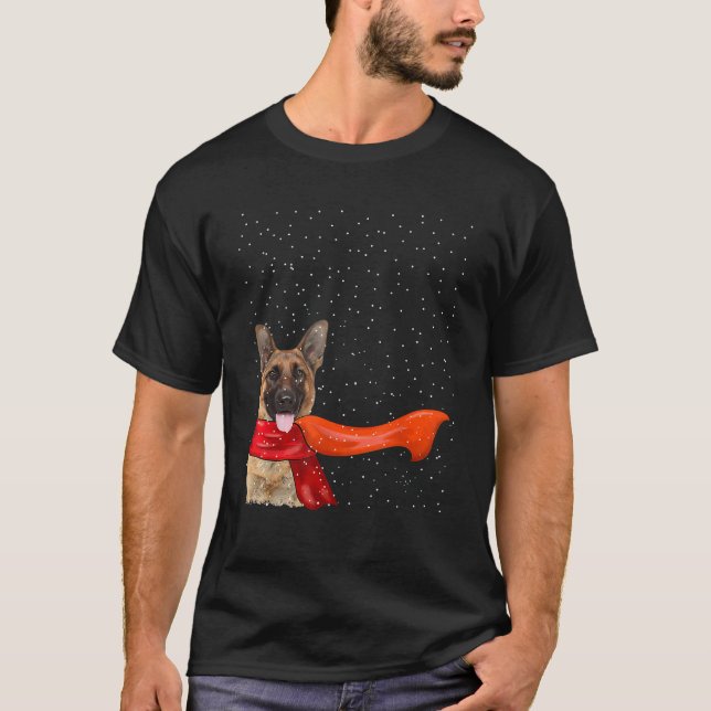 German Shepherd Dog Winter Christmas Sweater Xmas  (Front)