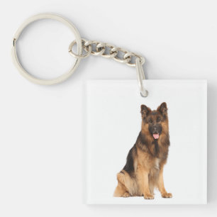 German Shepherd dog, wrap straight  design,  Key Ring