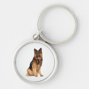German Shepherd dog, wrap straight design, Key Ring