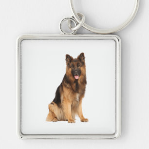 German Shepherd dog, wrap straight  design,  Key Ring