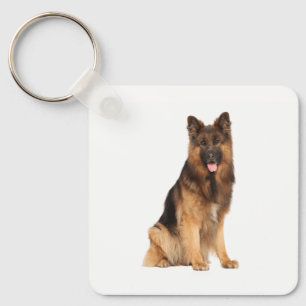 German Shepherd dog, wrap straight  design,  Key Ring