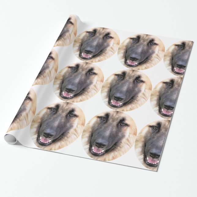 GERMAN SHEPHERD DOG WRAPPING PAPER (Unrolled)
