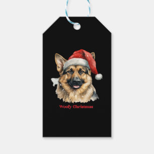 German Shepherd Dog Xmas Christmas Gift Ideas Woof Gift Tags