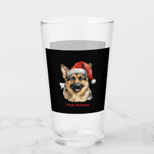 German Shepherd Dog Xmas Christmas Gift Ideas Woof Glass