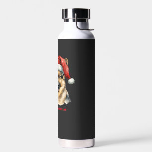German Shepherd Dog Xmas Christmas Gift Ideas Woof Water Bottle