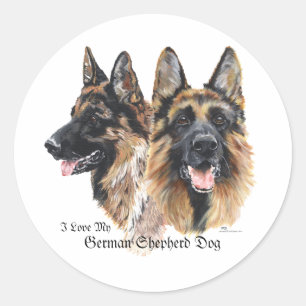 German Shepherd Dogs Classic Round Sticker