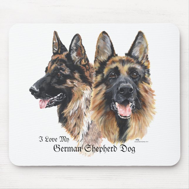 German Shepherd Dogs Mouse Mat (Front)