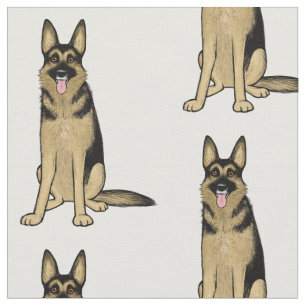 German Shepherd Dogs Pattern   Cute Pet Lover's Fabric