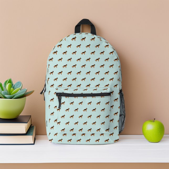 German Shepherd Dogs Pattern Personalised Printed Backpack (Creator Uploaded)