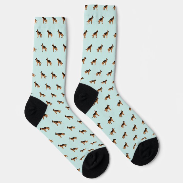 German Shepherd Dogs Pattern Socks (Right)