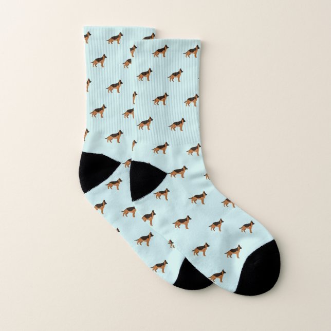 German Shepherd Dogs Pattern Socks (Pair)
