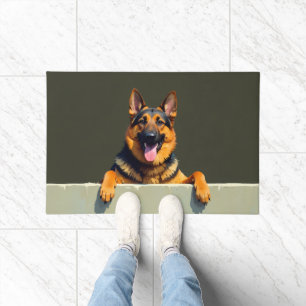 German Shepherd Doormat Art