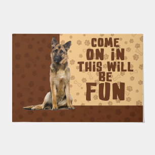 German Shepherd Doormat, Funny GSD Lover Gift Doormat