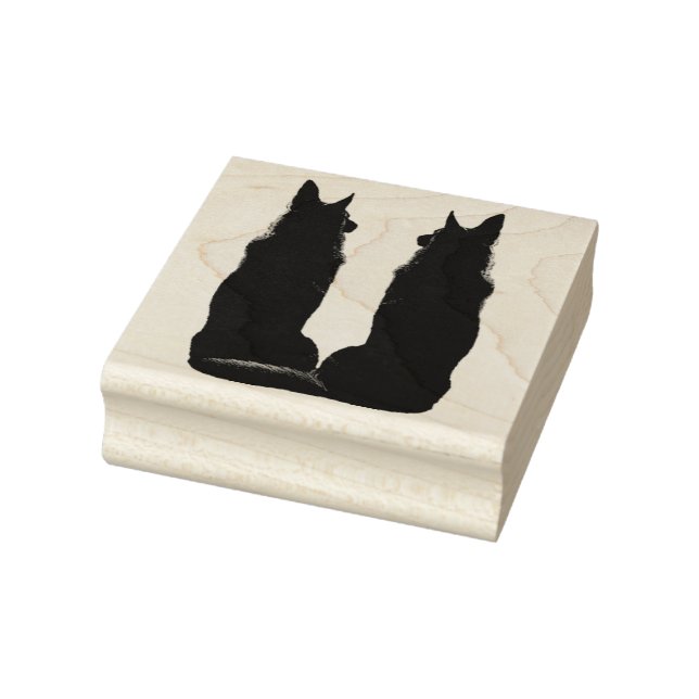 German Shepherd Double Silhouette Rubber Stamp (Stamp)