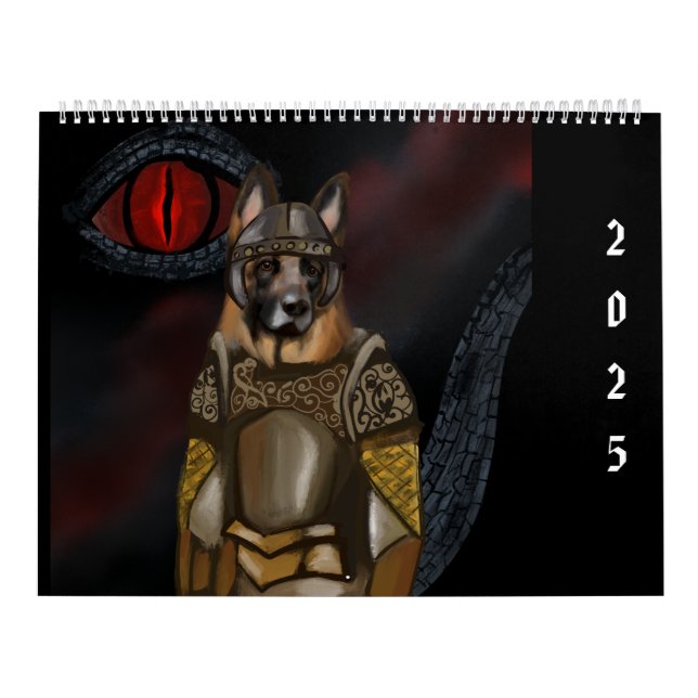 German Shepherd  “Dragons & Dogs “ Calendar (Cover)