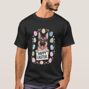 German Shepherd Easter Egg Hunting Bunny Ears Dog T-Shirt