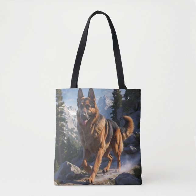 German Shepherd Elegant Shoulder Tote Bag (Front)