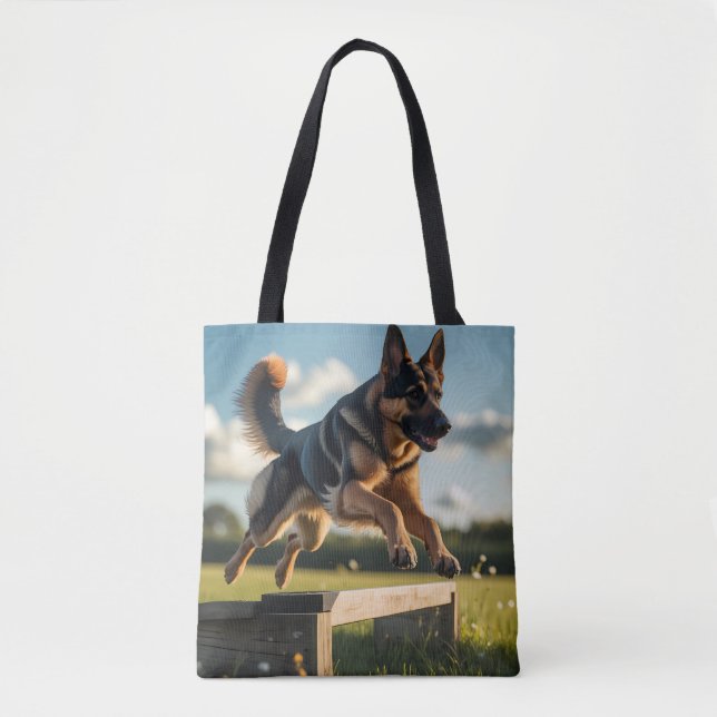 German Shepherd Elegant Shoulder Tote Bag (Front)