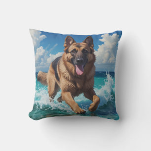 German Shepherd Elegant Throw Pillow