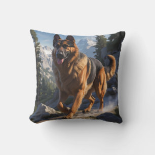 German Shepherd Elegant Throw Pillow