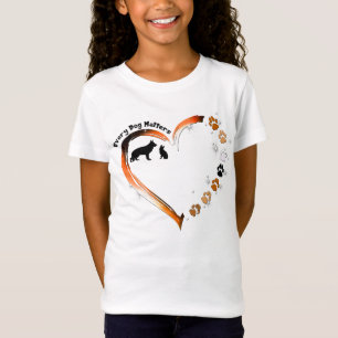 German Shepherd Every Dog Matters Heart Pet Paws T-Shirt